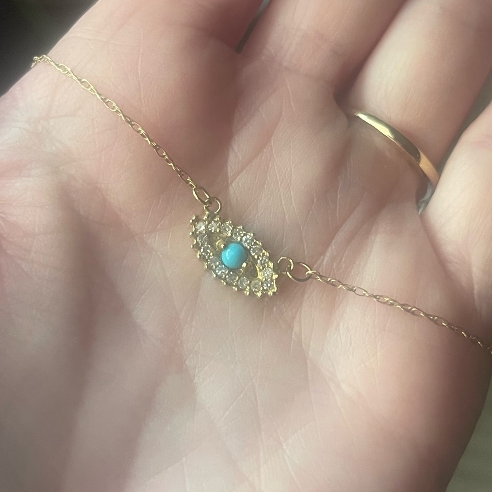 Jennifer Zeuner Tallulah/Evil Eye 14K Necklace